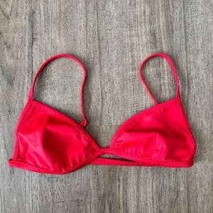 Nu Swim Yes Red Bikini Top Sz XS